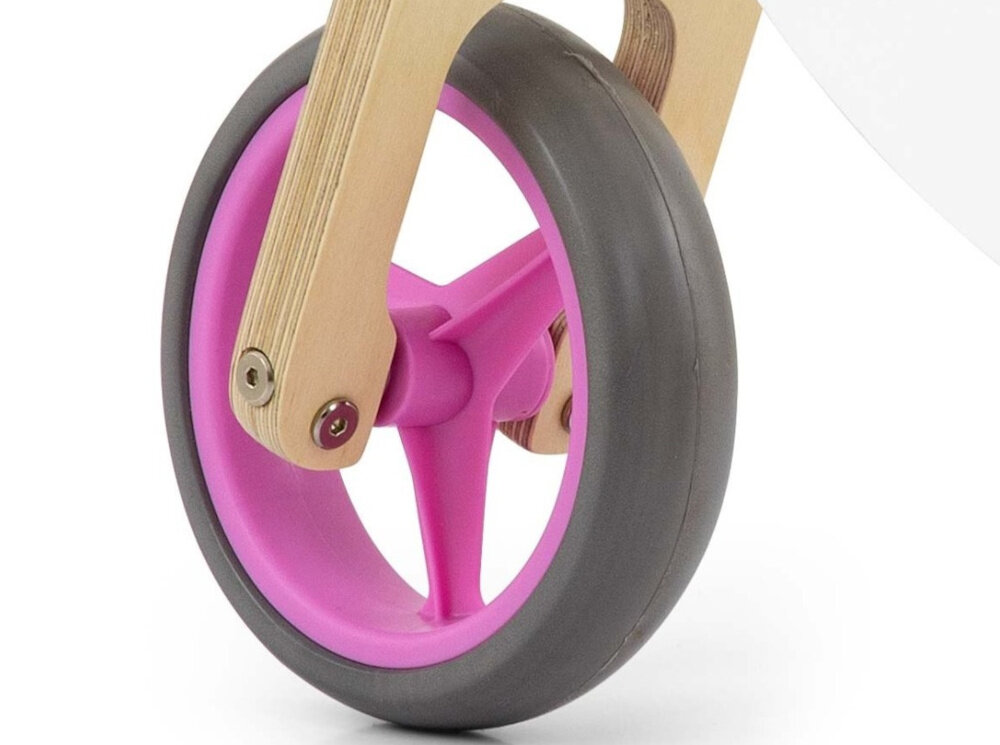 Rowerek biegowy MILLY MALLY Jake 2w1 Classic Różowy szerokie rozstawienie kolek kola 7-calowe piankowe