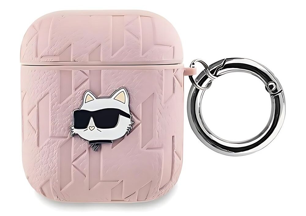 Etui na słuchawki Karl Lagerfeld Monogram Choupette Head pokrowiec case słuchawki airpods apple