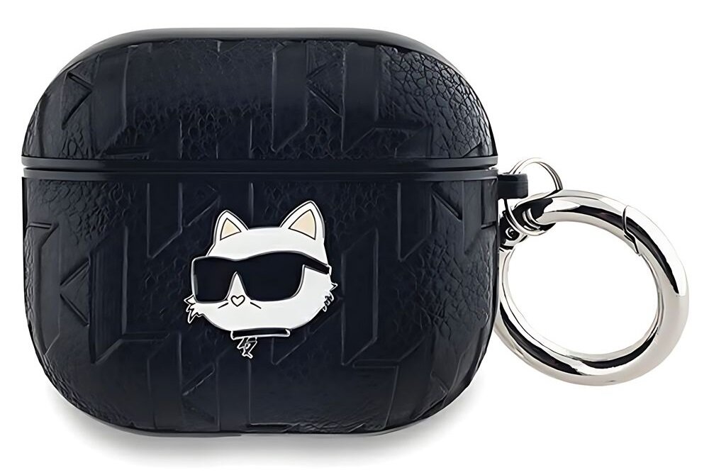 Etui na słuchawki Karl Lagerfeld Monogram Choupette Head pokrowiec case słuchawki airpods apple