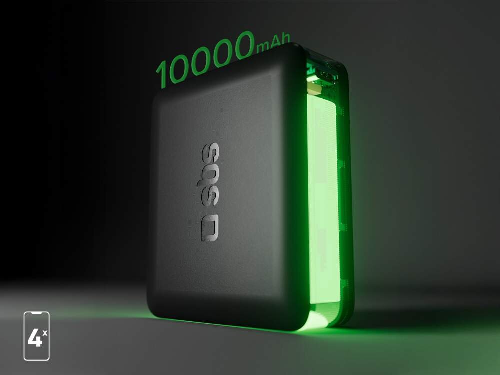 Powerbank SBS 10000mAh 20W Power Delivery TEBB10000HDPD20K Szybko ładujący power bank zapewniający bezpieczny i wydajny przepływ energii.