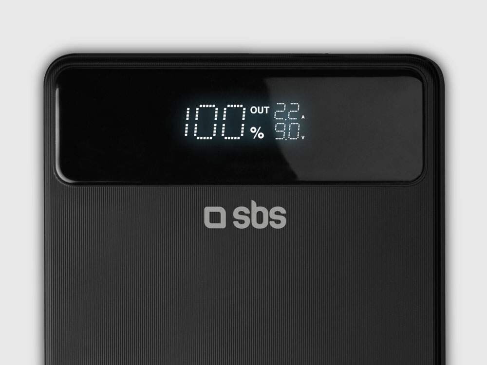 Powerbank SBS TTBB20000PD100W Powerbank 20 000 mAh 2 porty USB-A pozwala na jednoczesne ładowanie do 4 urządzeń Porty USB-C .
