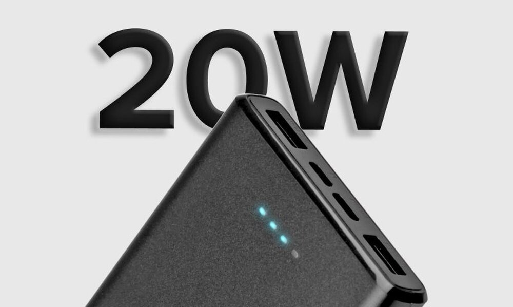 Powerbank SBS 10000mAh 20W Power Delivery TTBB10000FASTPD20K Czarny Technologia szybkiego ładowania z PD i AFC 