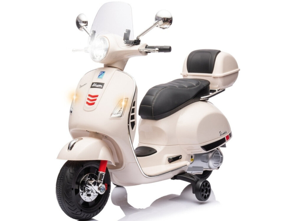 Motorek elektryczny MILLY MALLY Vespa GTS Super Biały oryginalny bezpieczny funkcjonalny rozwoj marzenie zabawa
