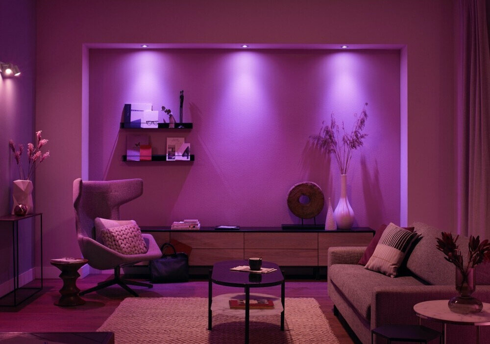 Inteligentna żarówka PHILIPS HUE White and color Ambiance GU10 2 szt. trzonek GU10 latwy montaz stabilne polaczenie prosta instalacja