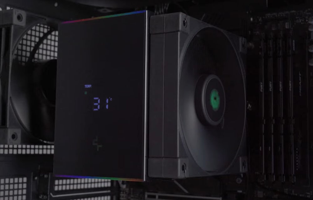 Komputer MAD DOG DEEPCOOL-I07DR32 i5-14500 32GB RAM 1TB SSD GeForce RTX4060Ti Windows 11 Home wentylator o średnicy 120 mm 1850 obrotów na minutę 28 dB łożyska FDB cyfrowy ekran