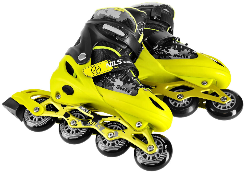 Łyżworolki NILS EXTREME NA18137A rozmiar 39-42 Czarno-żółty funkcjonalne stylowe jazda na rolkach wysoka jakosc wykonania