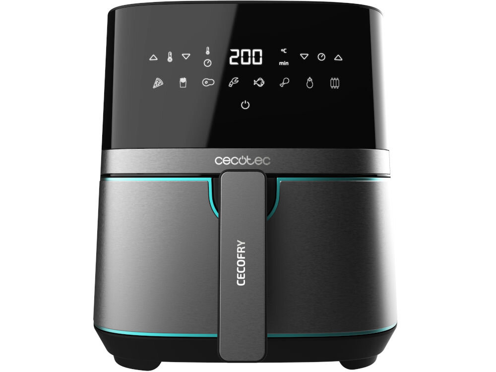 Frytkownica beztłuszczowa CECOTEC Cecofry Full InoxBlack 5500 Pro Air Fryer zdrowe pełne smaku potrawy gorące powietrze zachowanie wartości odżywczych minimalizacja kalorii zdrowsze bardziej ekologiczne gotowanie