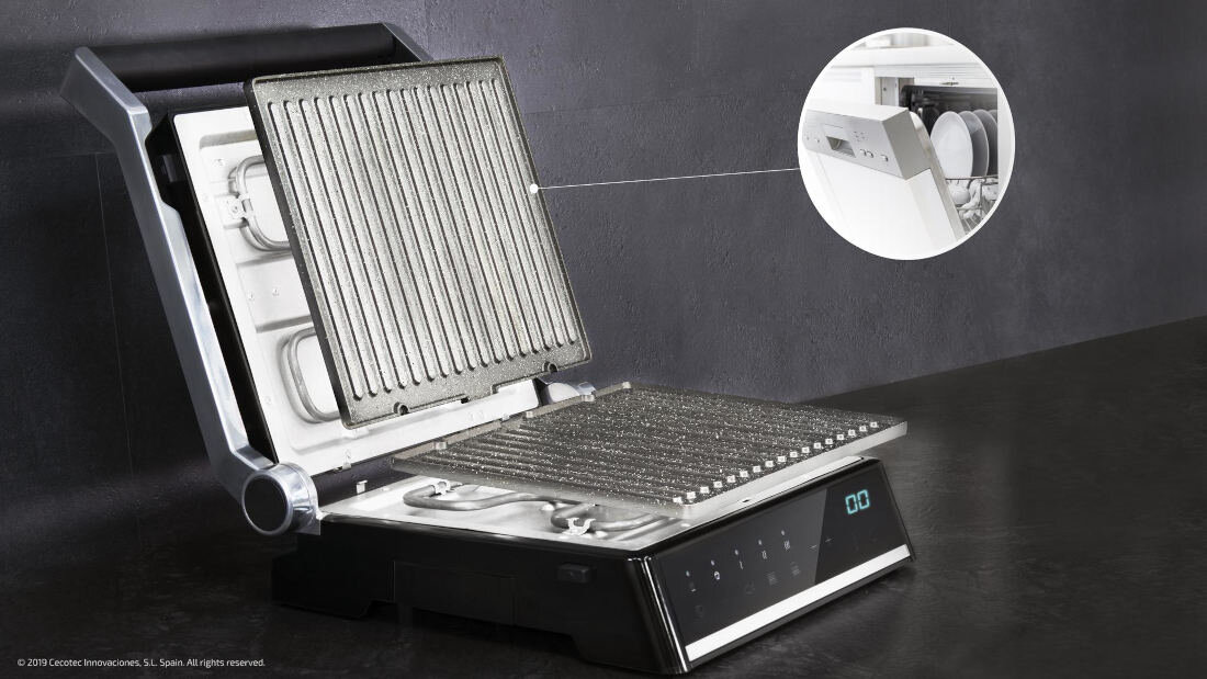 Grill elektryczny CECOTEC Rock'nGrill 2000 Smart Czarny Demontowalne płyty grzewcze czyszczenie