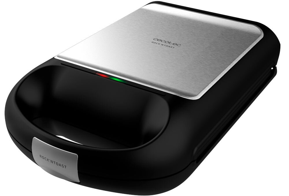 Opiekacz do kanapek CECOTEC Rock'nToast Family Czarny wysoka jakość stal nierdzewna aluminium trwałość elegancki wygląd diody sygnalizacyjne stan przygotowania potraw kontrola nad procesem wygoda precyzja 