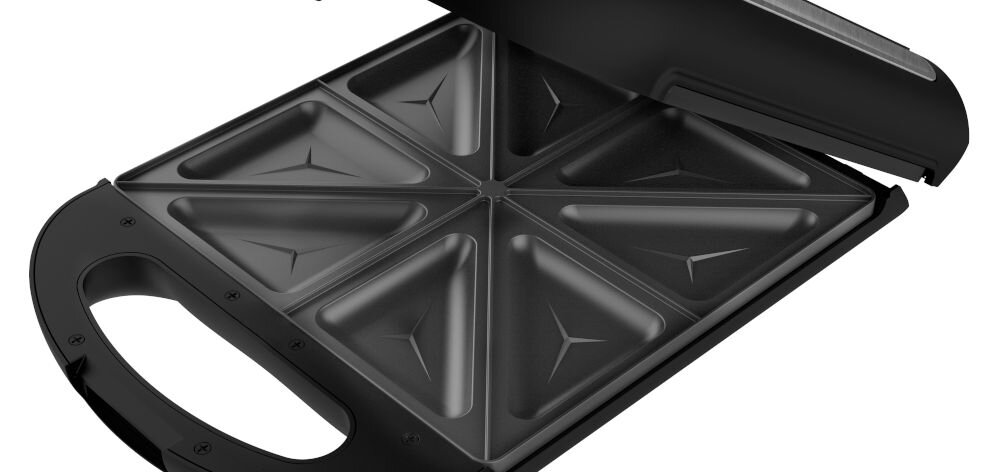 Opiekacz do kanapek CECOTEC Rock'nToast Family Czarny łatwy w czyszczeniu nieprzywierająca powłoka skrócenie czasu czyszczenia szybsze przygotowanie kolejnych posiłków 