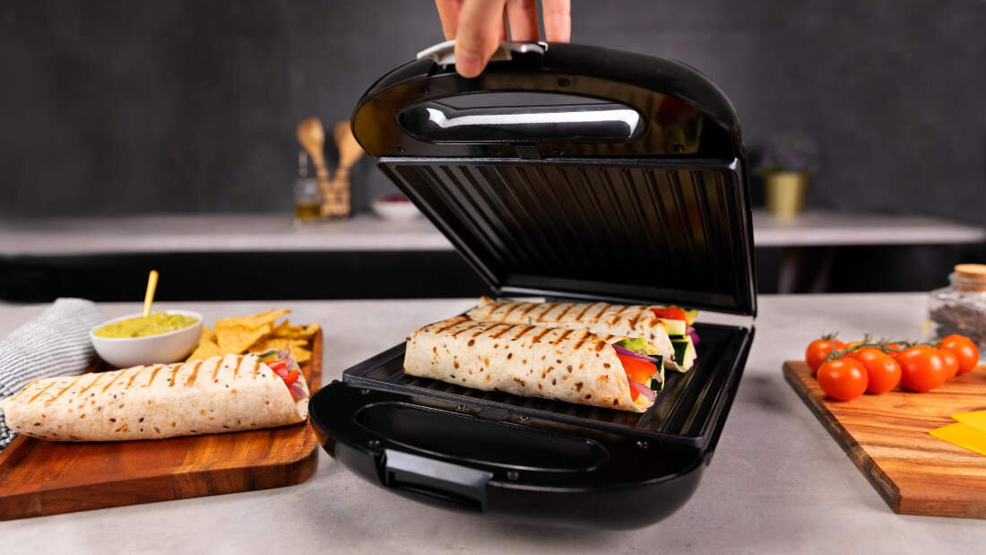 Opiekacz do kanapek CECOTEC Rock'nToast Family 3in1 Czarny Równomierne nagrzewanie zalety atuty