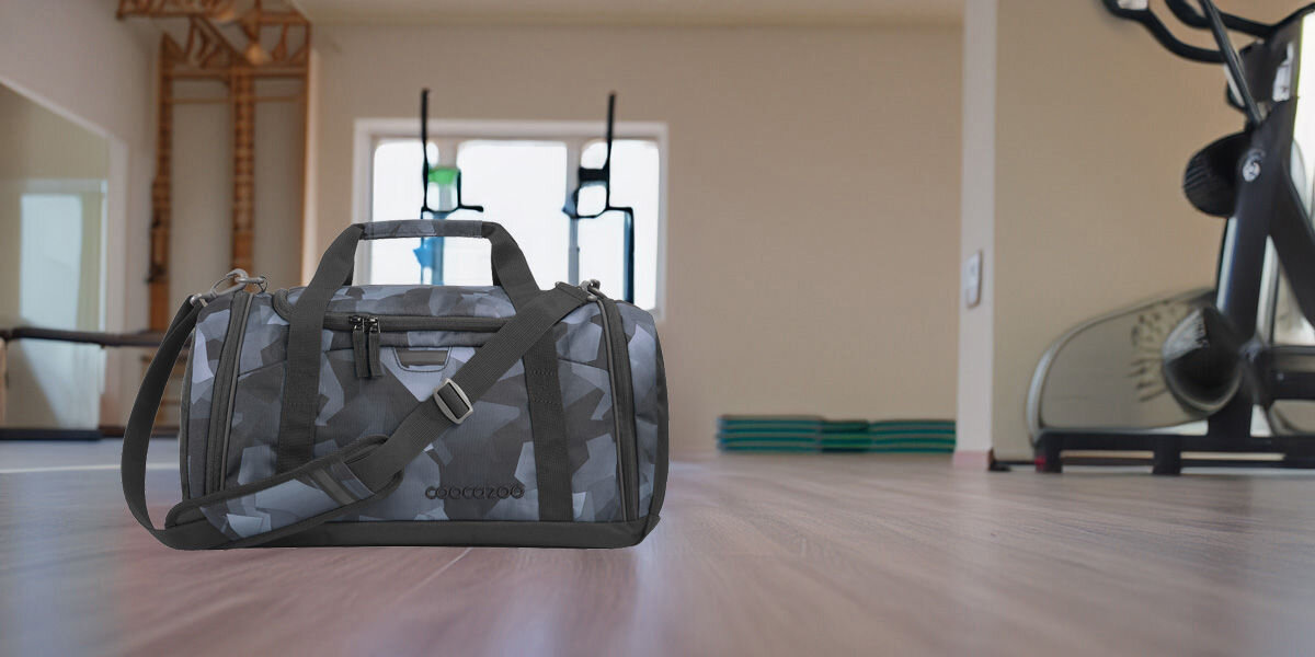 Torba sportowa COOCAZOO 2.0 Grey Rocks Szaro-czarny Kompaktowa i pojemna torba sportowa