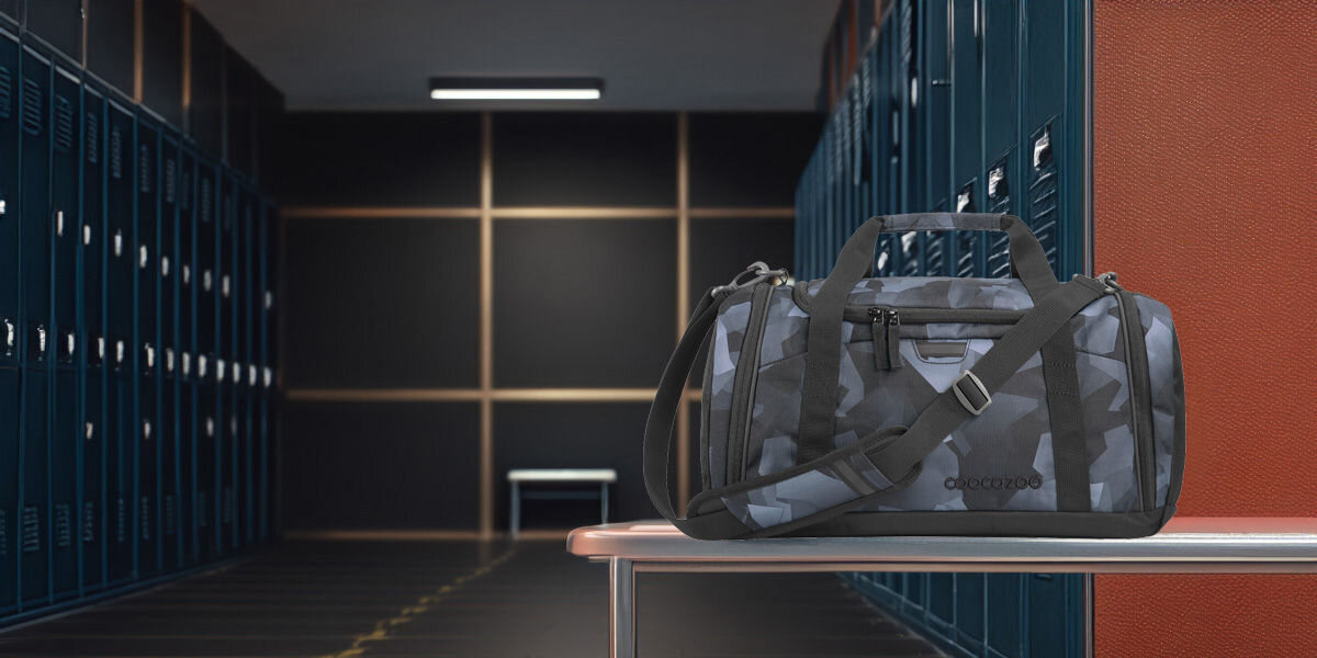 Torba sportowa COOCAZOO 2.0 Grey Rocks Szaro-czarny Stylowy design 100 % z recyklingu butelek PET