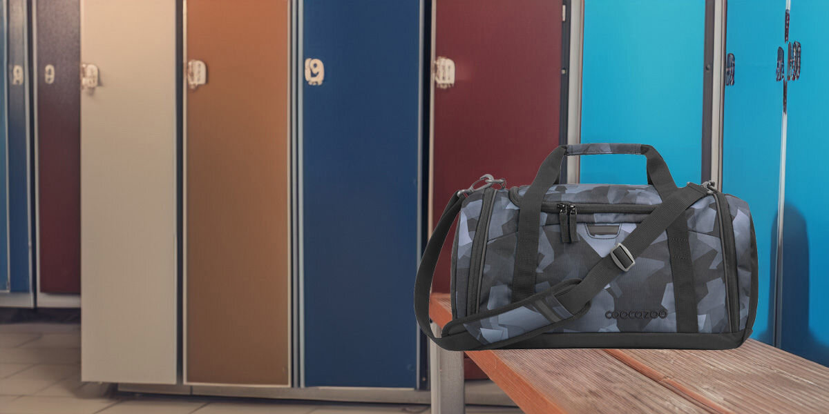 Torba sportowa COOCAZOO 2.0 Grey Rocks Szaro-czarny Odblaski dla bezpieczeństwa