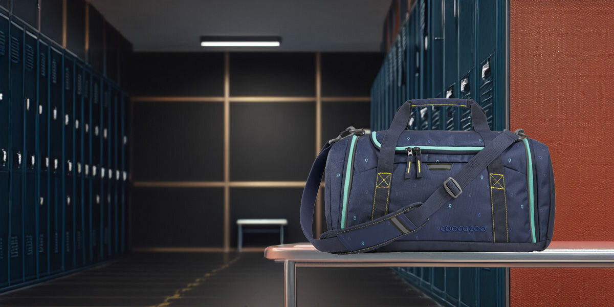 Torba sportowa COOCAZOO 2.0 Happy Raindrops Ciemnoniebieski Stylowy design 100 % z recyklingu butelek PET