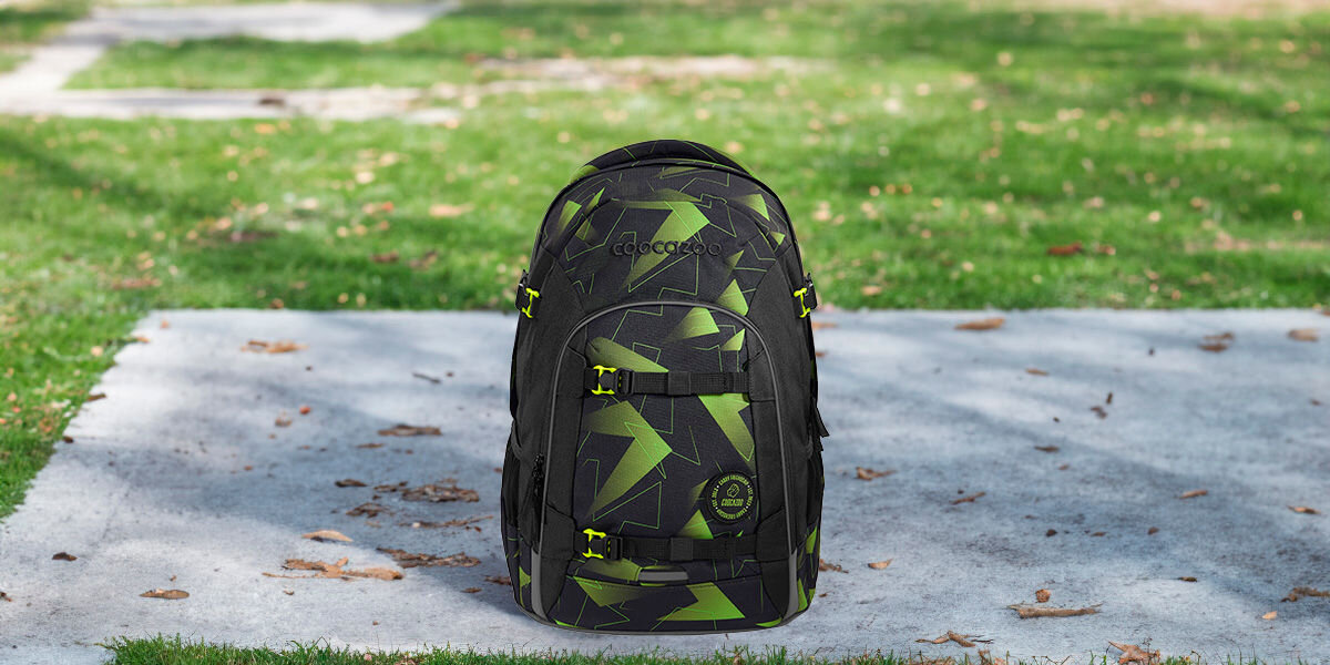 PLECAK COOCAZOO 2.0 JOKER LIME FLASH ochrona przed deszczem