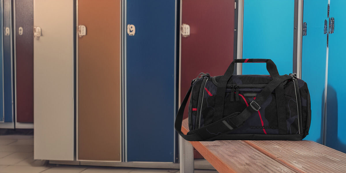 Torba sportowa COOCAZOO 2.0 Lava Lines Czarno-granatowy Odblaski dla bezpieczeństwa