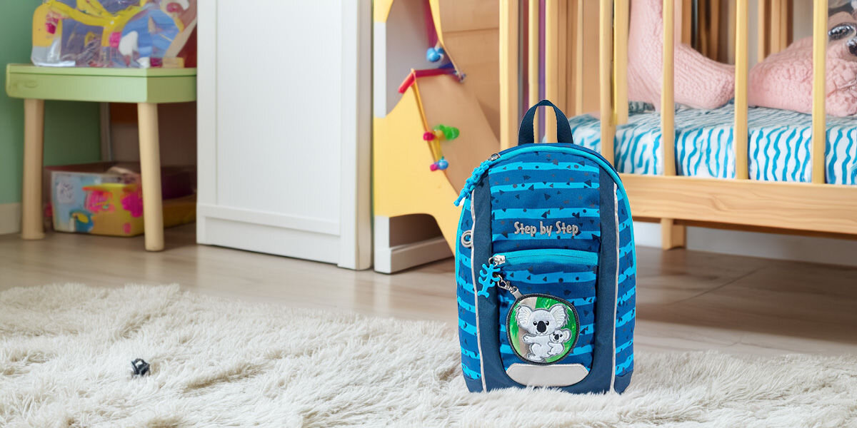 Plecak STEP BY STEP Junior Kiga Mini Koala Coco Niebieski Najlepszy towarzysz Twojego dziecka od najmłodszych lat