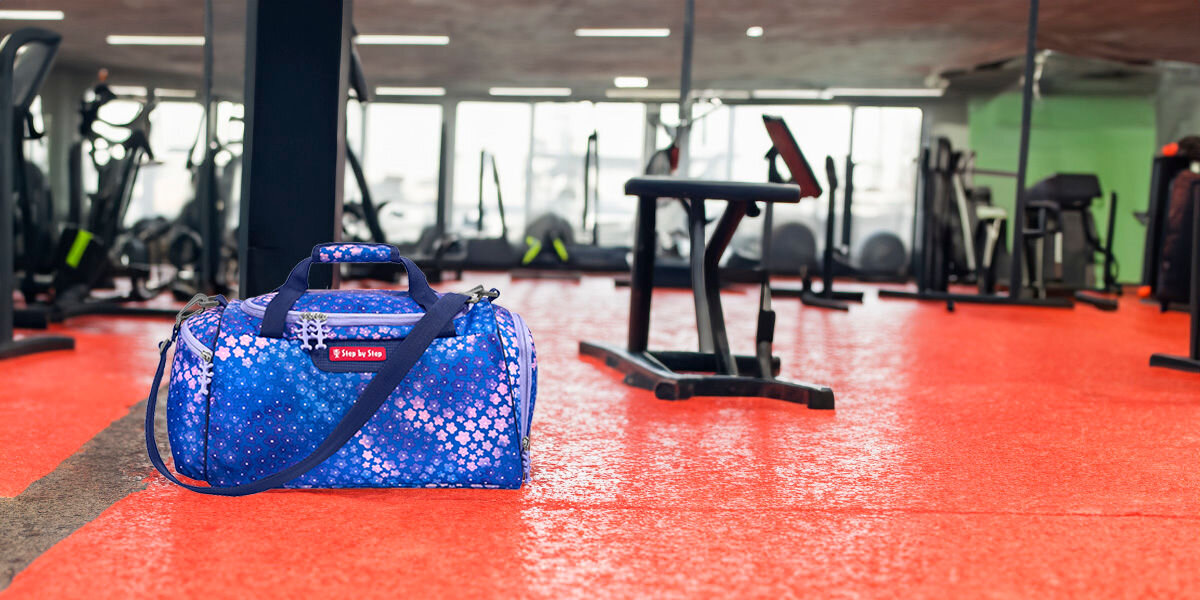 Torba sportowa STEP BY STEP 2 Butterfly Maja Niebiesko-różowy wysoka jakość materiałów mocne szwy solidne zamki