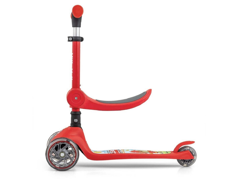 Hulajnoga dla dzieci MILLY MALLY Scooter Fuzzy Czerwony bezpieczenstwo zabawa rozwoj frajda rozwoj rownowagi i koordynacji