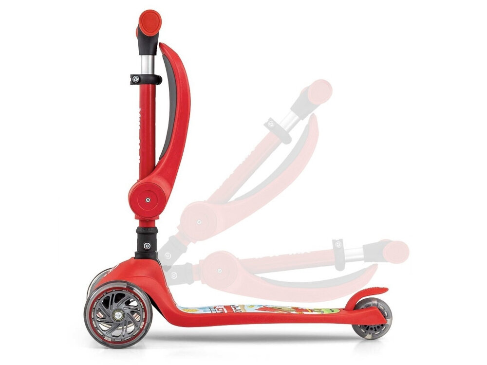 Hulajnoga dla dzieci MILLY MALLY Scooter Fuzzy Czerwony skladana konstrukcja