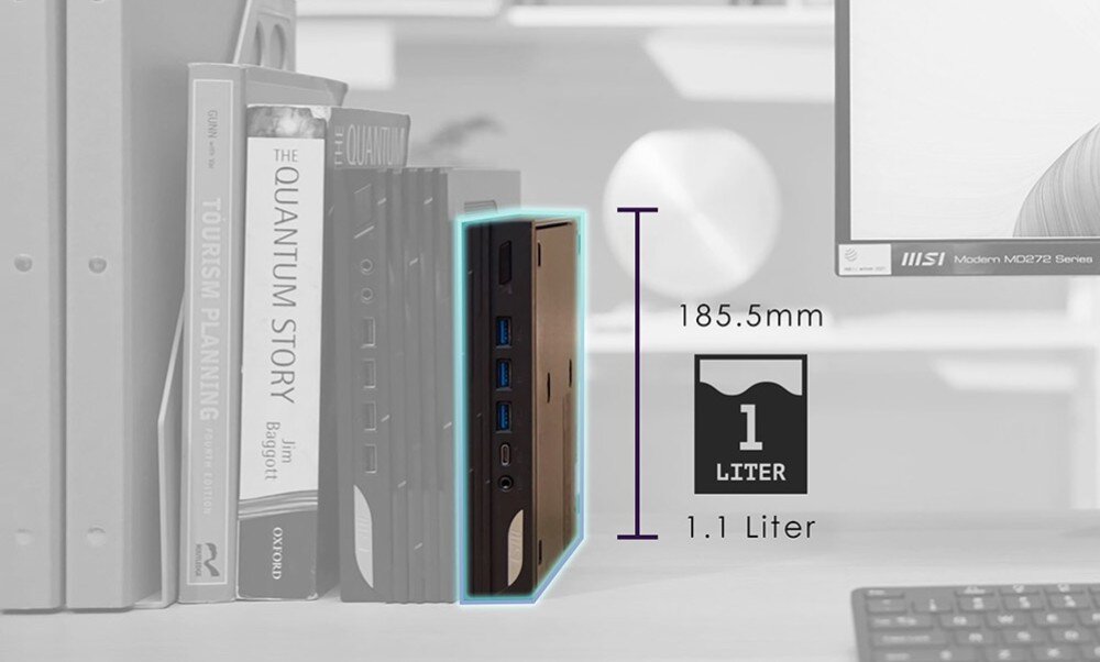 Komputer MSI Pro DP10 12M-218EU i3-1215U 8GB RAM 512GB SSD WiFi Windows 11 Professional wielkość wymiary waga głośność
