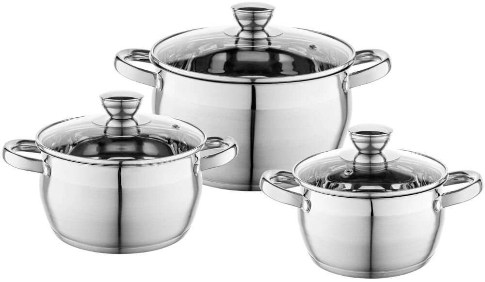 Zestaw garnków FLORINA Olivier (6 elementów) pojemność stal nierdzewna