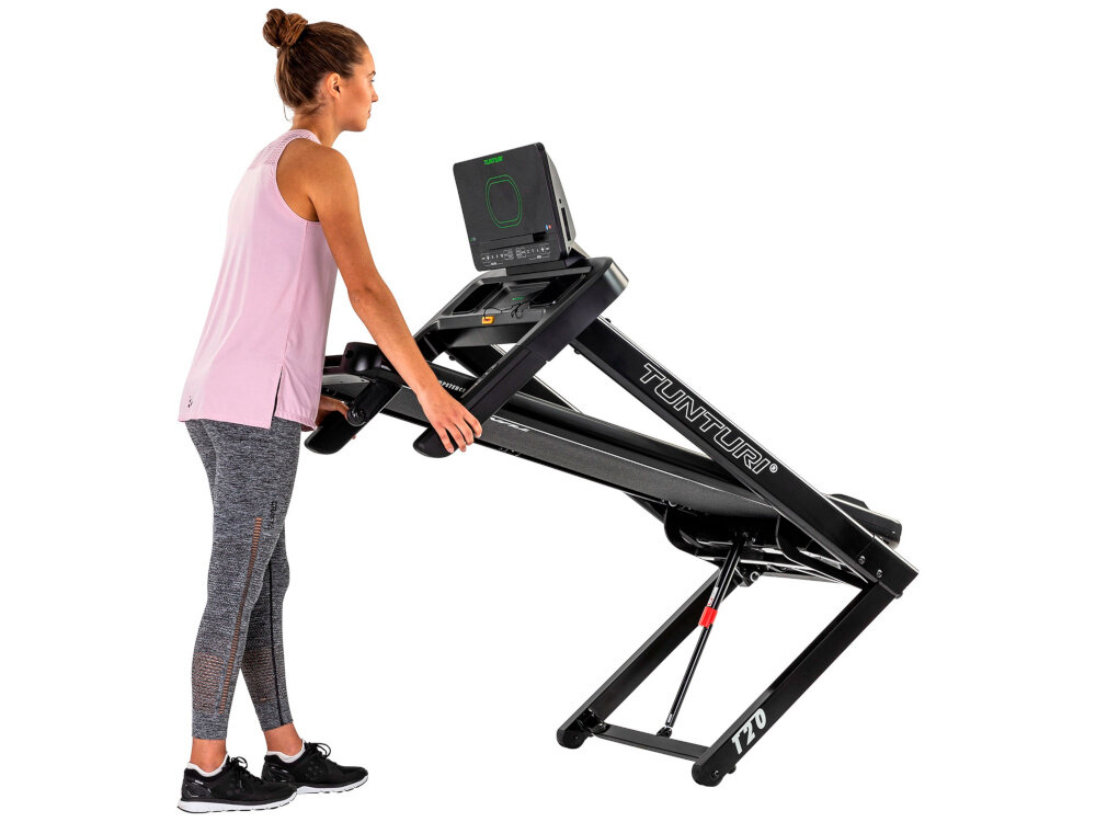 Bieżnia elektryczna TUNTURI Competence T20 2570W 16km-h niewielkie wymiary 155 x 74 x 137 cm mozliwosc zlozenia