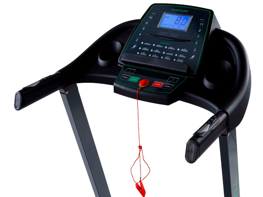 Bieżnia elektryczna TUNTURI Cardio Fit T30 1100W 12km-h 17 wbudowanych programow treningowych funkcja pomiaru BMI trening dopasowany do potrzeb i umiejetnosci