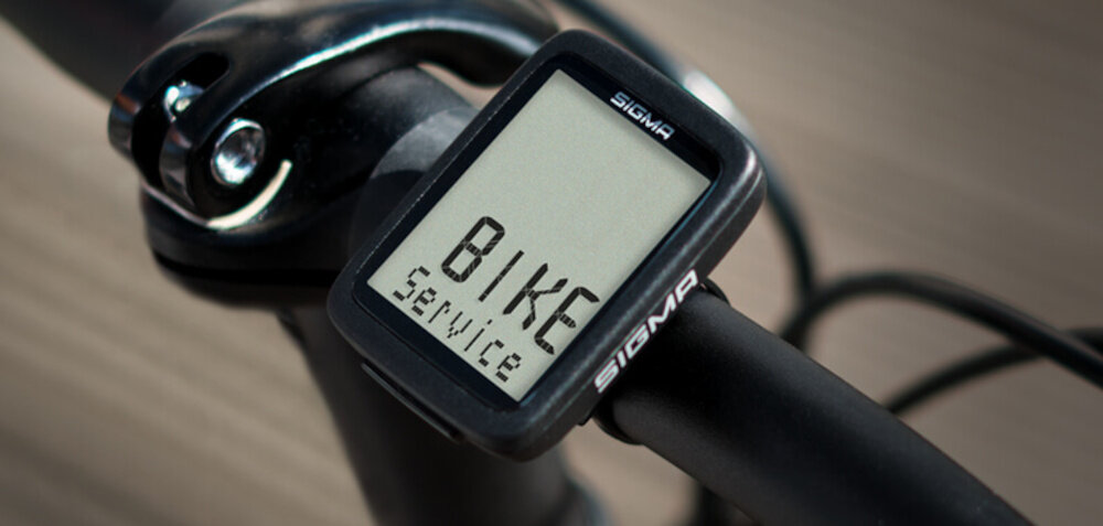 Licznik rowerowy SIGMA BC 8.0 WL ATS przeglad serwisowy co 750 km przypomnienie kontrola stanu opon hamulcow lancucha