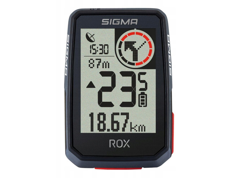 Licznik rowerowy SIGMA GPS ROX 2.0 Bezprzewodowy Czarny intuicyjna obsluga 2 przyciski dla poczatkujacych dla zaawansowanych rowerzystow 2-calowy wyswietlacz