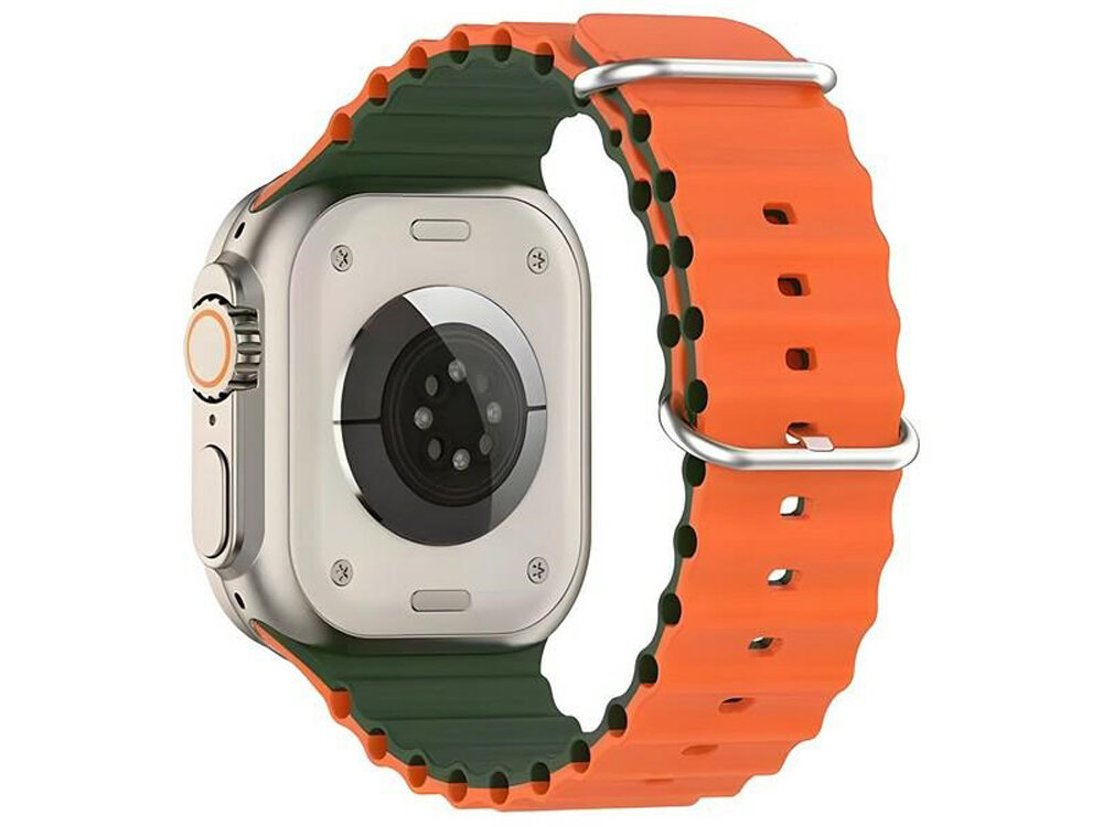 BELINE Silicone Waves falistą strukturą przepływ powietrza Miękki silikon odporny na zabrudzenia i ślady użytkowania Regulowany obwód wiele otworów - pasek z zegarkiem od tyłu