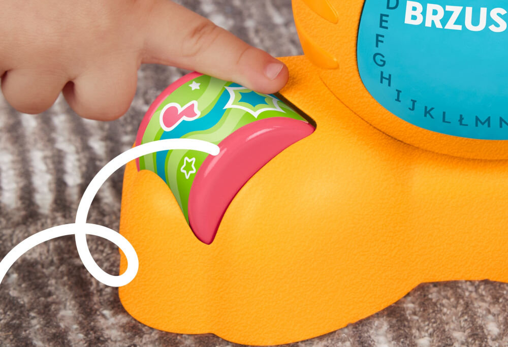 Zabawka interaktywna FISHER PRICE Link Squad Tygrysek Taniec i nauka HYL33 dla dzieci od 9 miesiąca zycia eksplorowanie otaczającego go świata pomoc w nauce podstawowych pojęć rozwijanie zdolności motorycznych oraz kognitywnych wsparcie na kazdym etapie wczesnego rozwoju zabawa edukacja