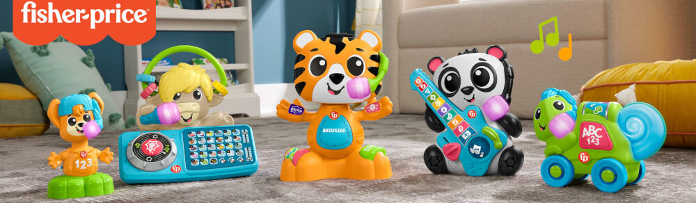 Zabawka interaktywna FISHER PRICE Link Squad Tygrysek Taniec i nauka HYL33 różne interaktywne zabawki reagują na siebie nawzajem zbieranie innych członków zespołu synchronizacja zabawek tworzenie muzycznego koncertu rozwijanie zdolności społecznych współpraca interakcja między dziecmi i zabawkami wspólna nauka i zabawa
