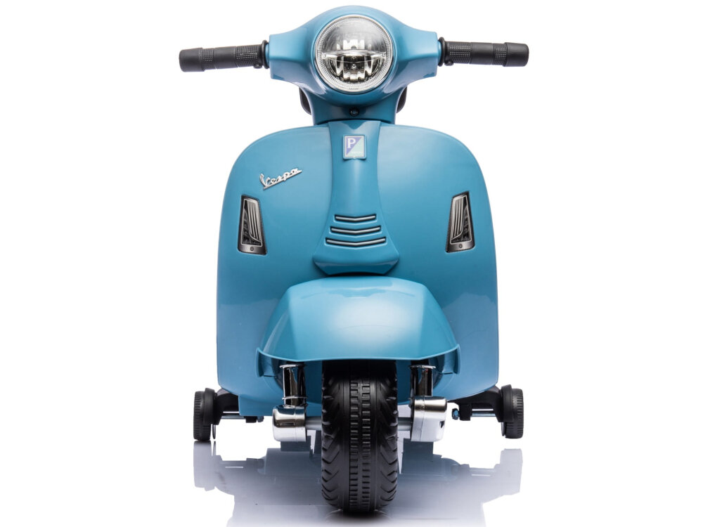 Motorek elektryczny SUN BABY Scooter Vespa Niebieski wieksze bezpieczenstwo przednie oswietlenie LED