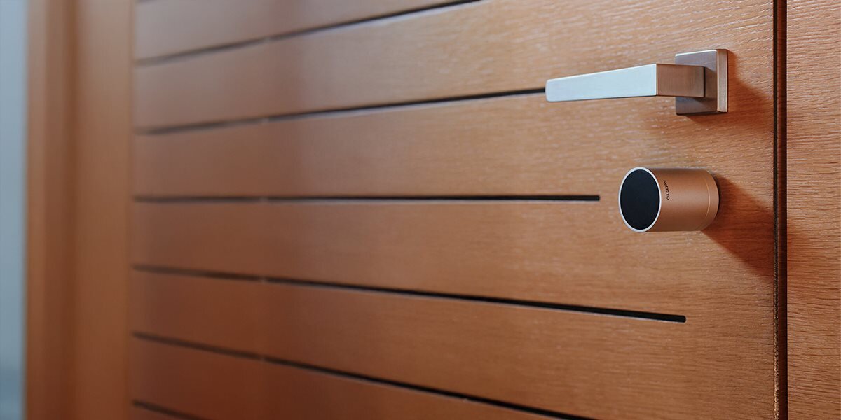 Inteligentny zamek i klucze NETATMO NDL Bluetooth, komponuje, drzwi, forma, smukła, baterie, drzwi wraz z klamką zestawu