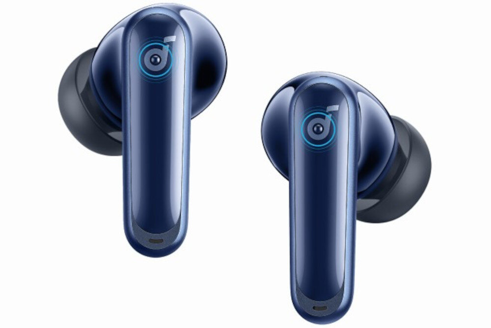 Słuchawki dokanałowe SOUNDCORE P40i ANC intuicyjne sterowanie dotykiem punkt dotykowy, słuchawki dokanałowe na białym tle