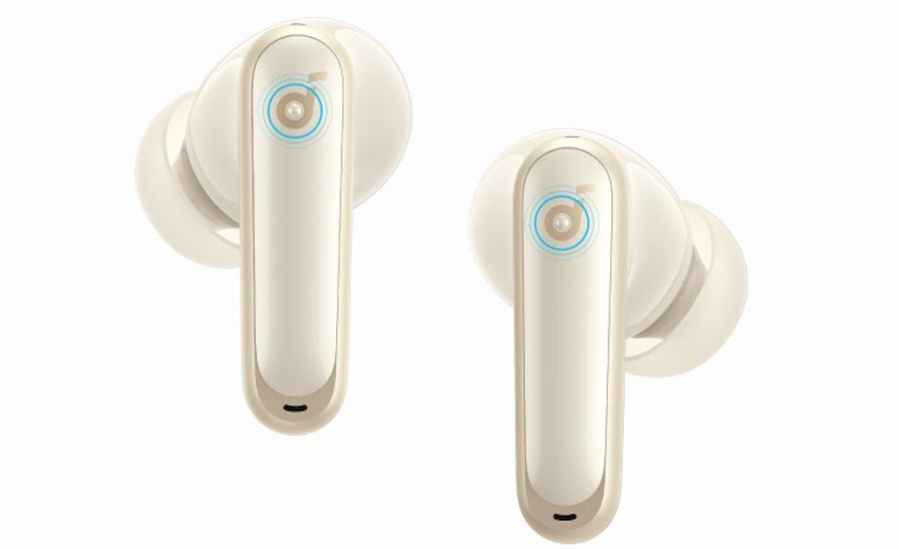 Słuchawki dokanałowe SOUNDCORE P40i ANC intuicyjne sterowanie dotykiem punkt dotykowy, słuchawki dokanałowe na białym tle