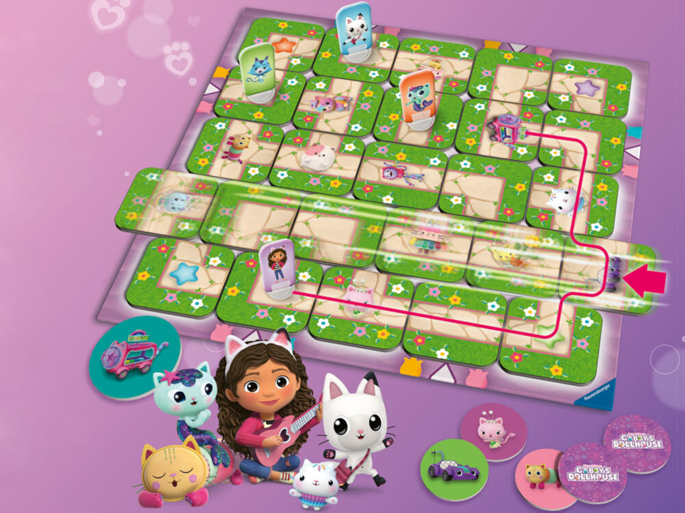 Gra planszowa RAVENSBURGER Labyrinth Junior Koci domek Gabi 22686 zasady gry od 4 lat