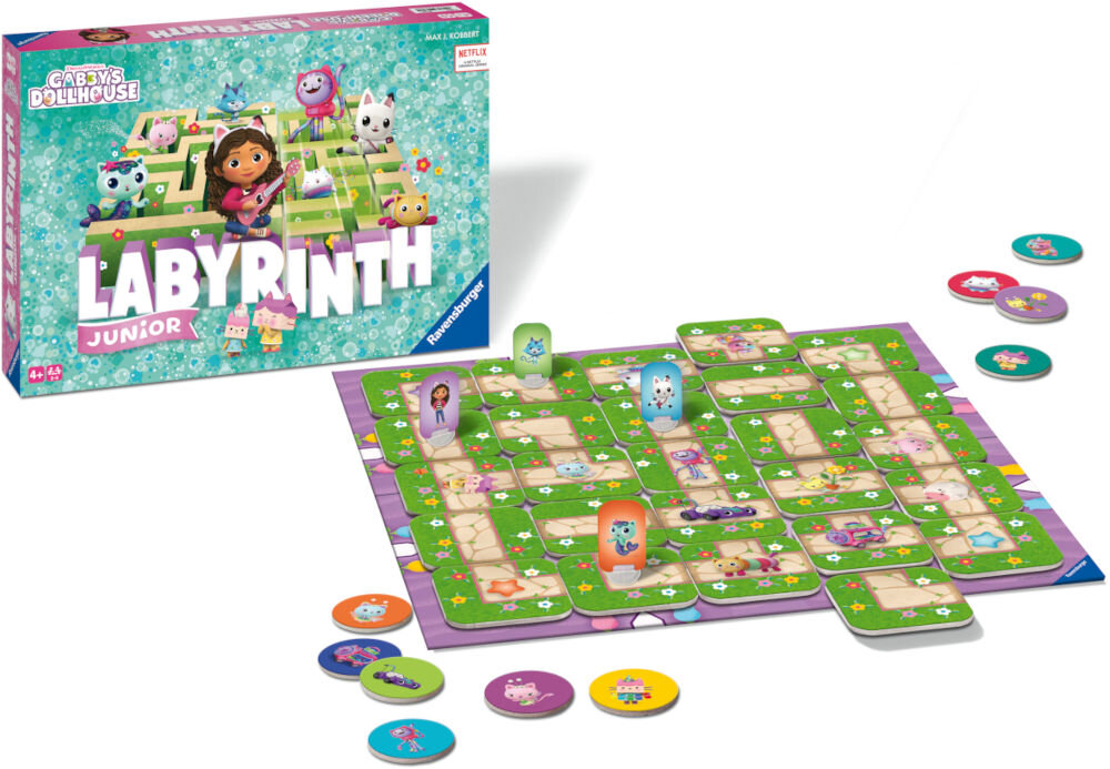 Gra planszowa RAVENSBURGER Labyrinth Junior Koci domek Gabi 22686 elementy zestaw