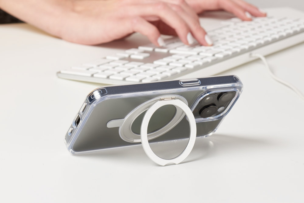 CELLULARLINE Spin Wbudowany w etui pierścień obrotowy podstawki lub uchwytu oglądania filmów, prowadzenia wideorozmów robienia zdjęć zintegrowany mechanizm