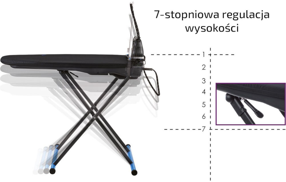 System do prasowania EUROFLEX Smooth B2X regulacja wysokości kółka