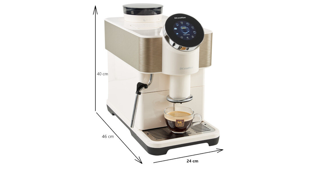 Ekspres DR.COFFEE H1 Biały szerokość rozmiar poranki kawa
