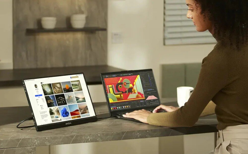 Monitor ARZOPA Z1FC 16.1 1920x1080px IPS 144Hz porty podłączenie kompatybilność