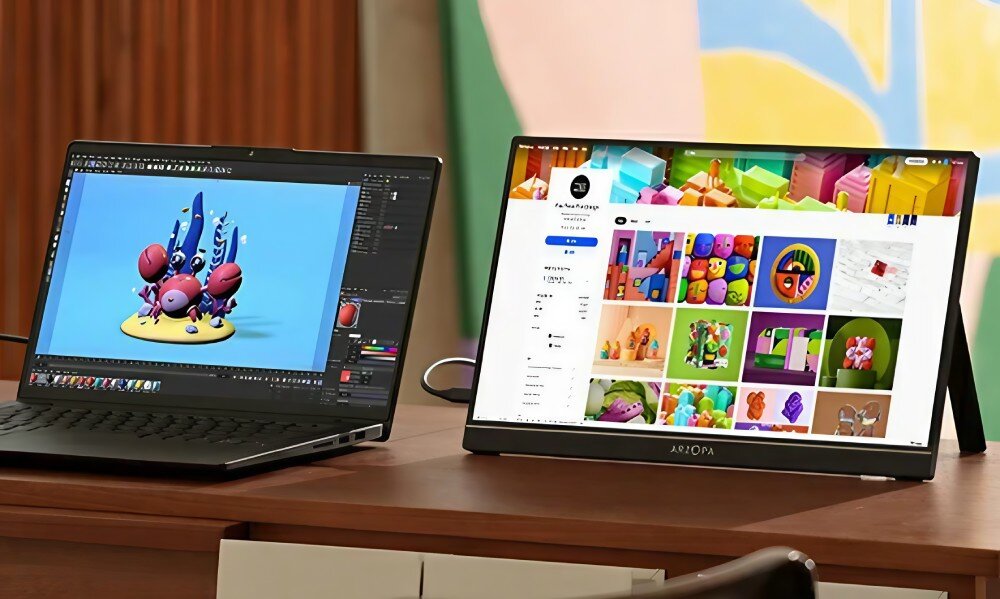 Monitor ARZOPA Z1RC 16 2560x1600px IPS głośniki dźwięk regulacja jasność głośność