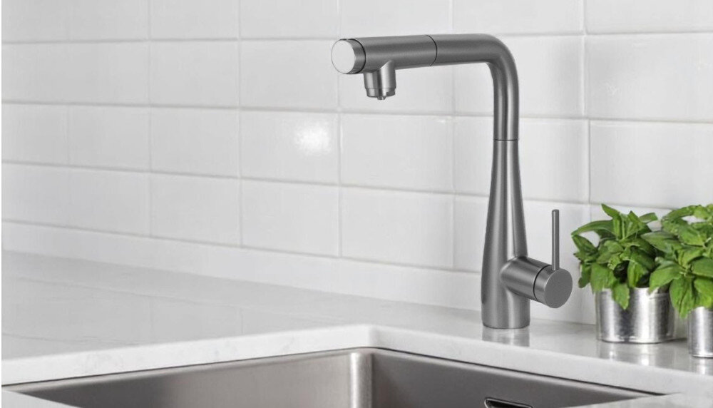 BATERIA KUCHENNA DEANTE Eridan BRE D75M zdjęcie lifestyle kuchnia blat zlewozmywak