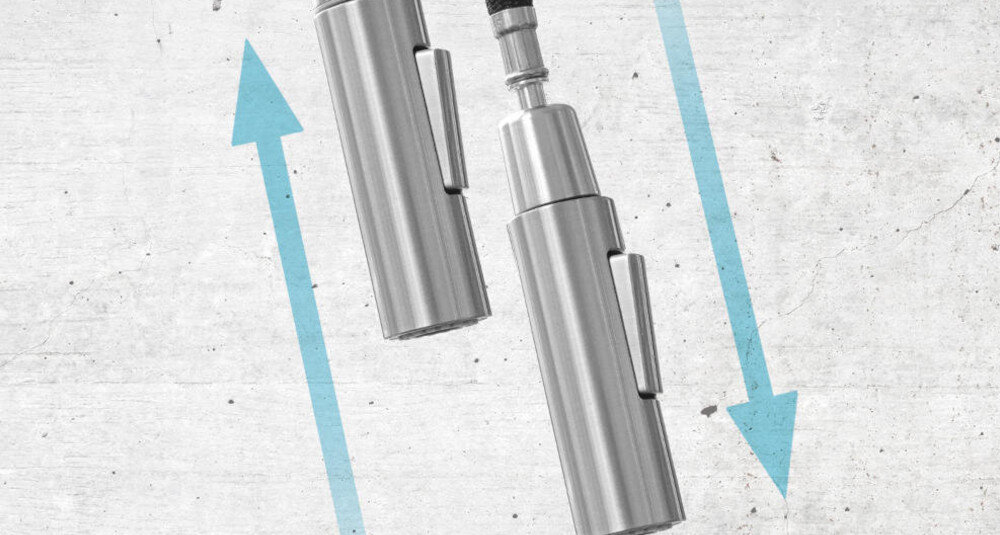 BATERIA KUCHENNA DEANTE Eridan BRE D75M wizualizacja wyciągana wylewka łatwe napełnianie naczyń