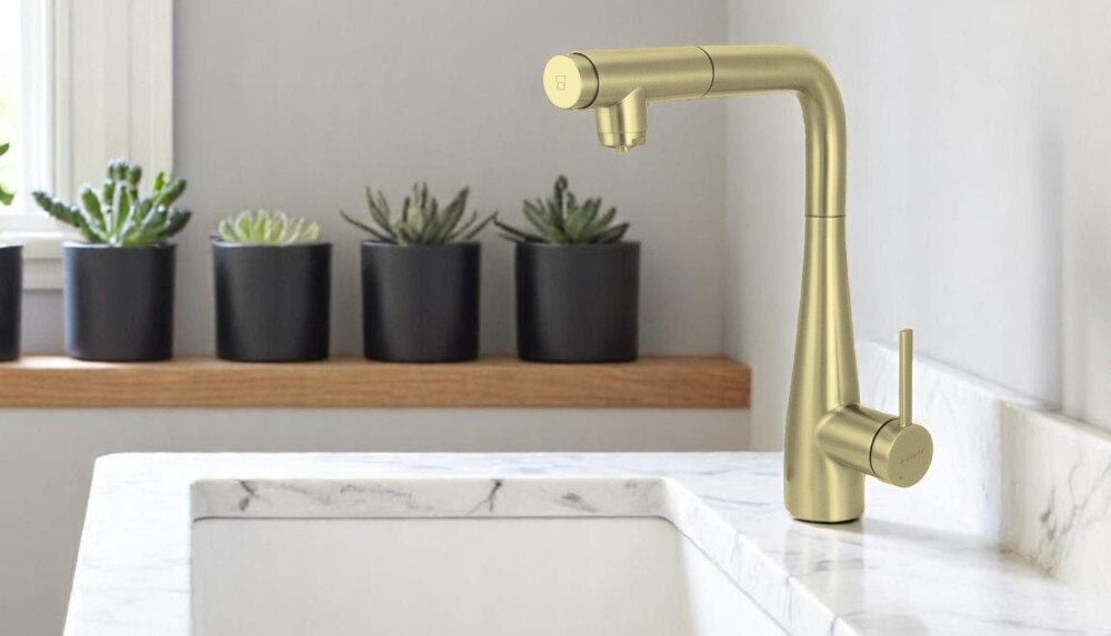 BATERIA KUCHENNA DEANTE Eridan BRE R75M zdjęcie lifestyle kuchnia blat zlewozmywak