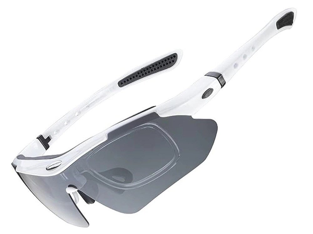Okulary rowerowe ROCKBROS 10142 Biały, Wkładka, korekcja, wzrok, komfort, Okulary sportowe z wkładką na szkła korekcyjne.