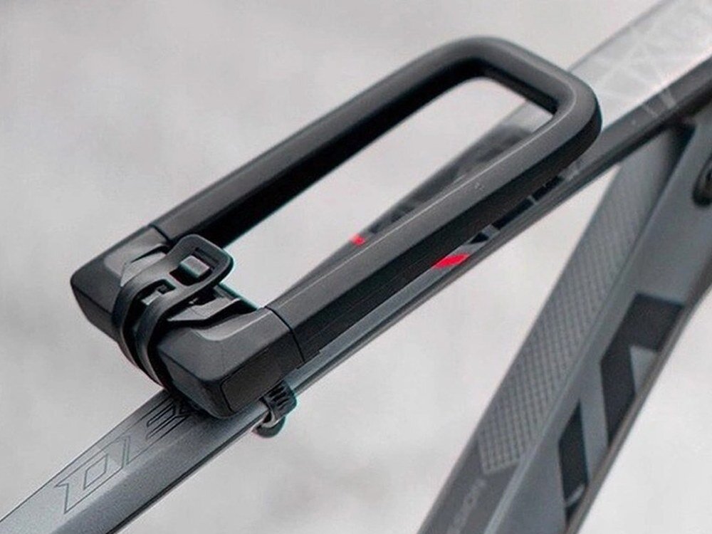 Zapięcie rowerowe ROCKBROS RKS626-BK U-lock Czarny, Podwójne zamknięcie, zamek, zabezpieczenie, ochrona, Pomiar grubości stalowego pałąka suwmiarką cyfrową.